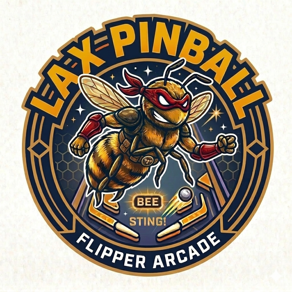 LAX PINBALL Logo - Flipper Arcade